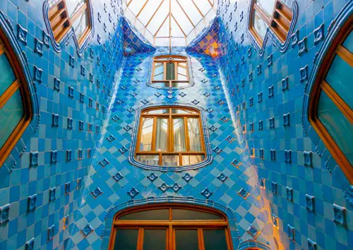 The Interior Of The Famous Casa Battlo Building Designed By Antonio Gaudi In Barcelona Spain