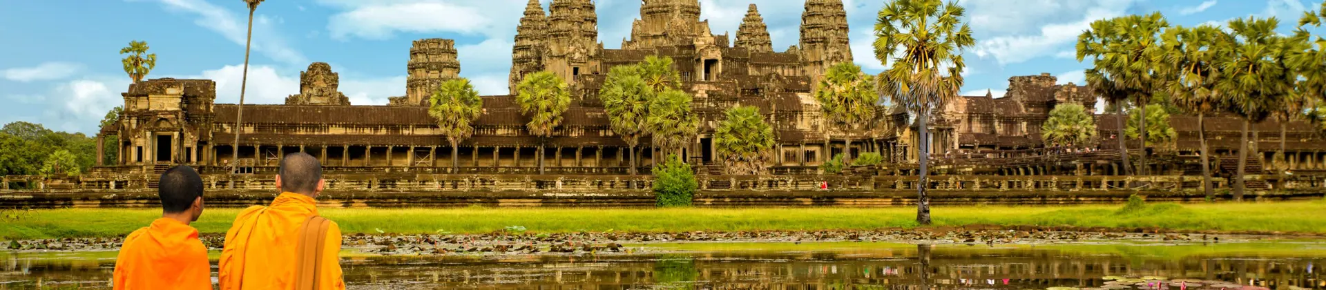 Monks at Angkor Wat, Cambodia
