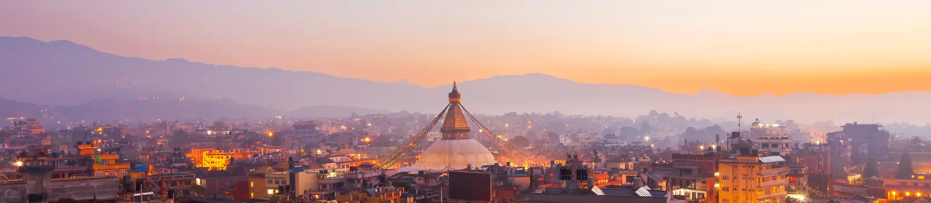 Sunset At The Boudhanath Stupa Kathmandu Nepal