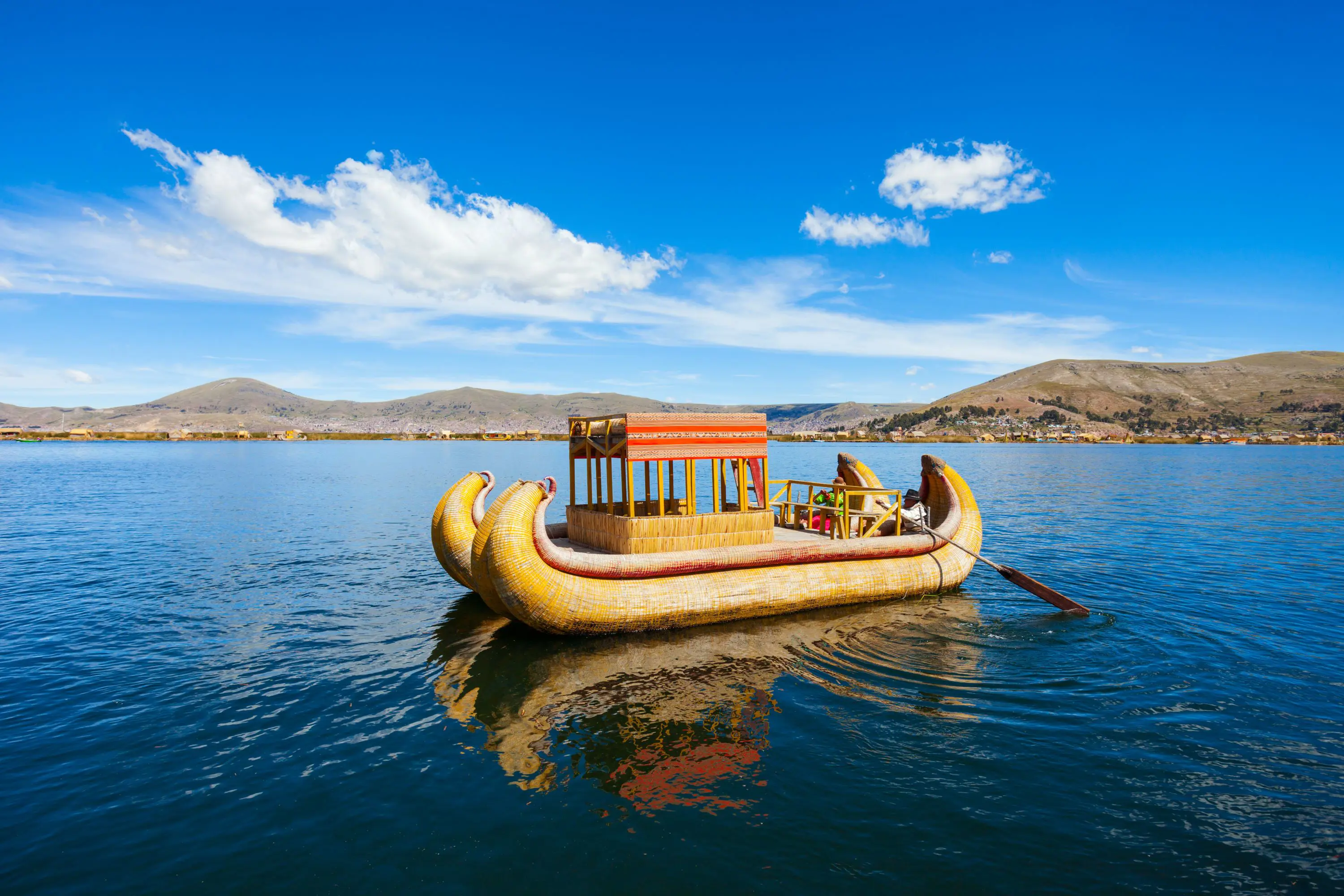 Boat On Lake Titicaca