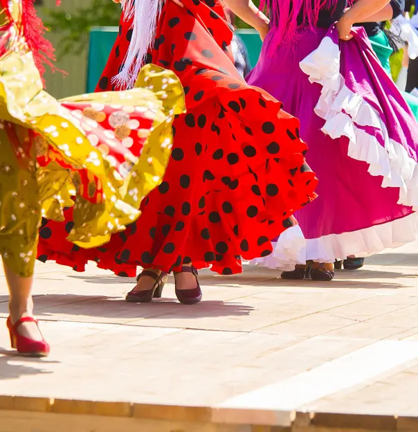 Sh 649168258 Flamenco Dancers Performing On A Wooden Stage