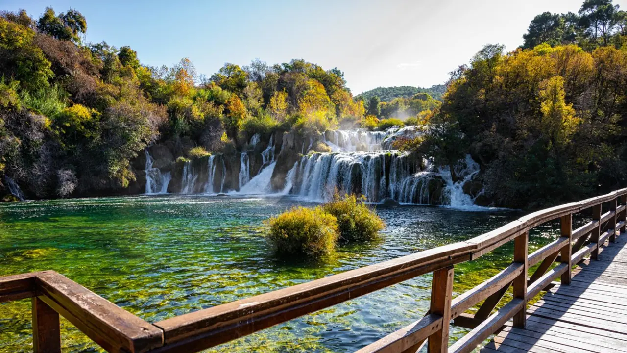 The waterfalls at Krka National Park, Croatia