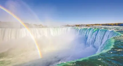 Niagara Falls with rainbow 