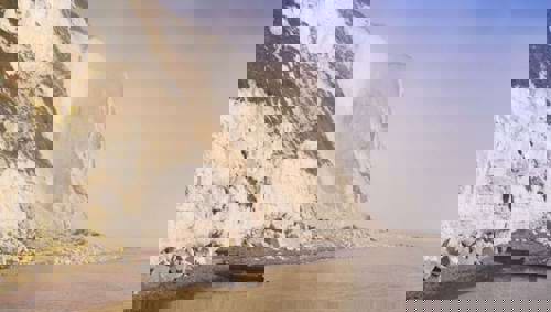 The stunning white cliffs at St. Margarets Bay, where Ian Fleming once lived.