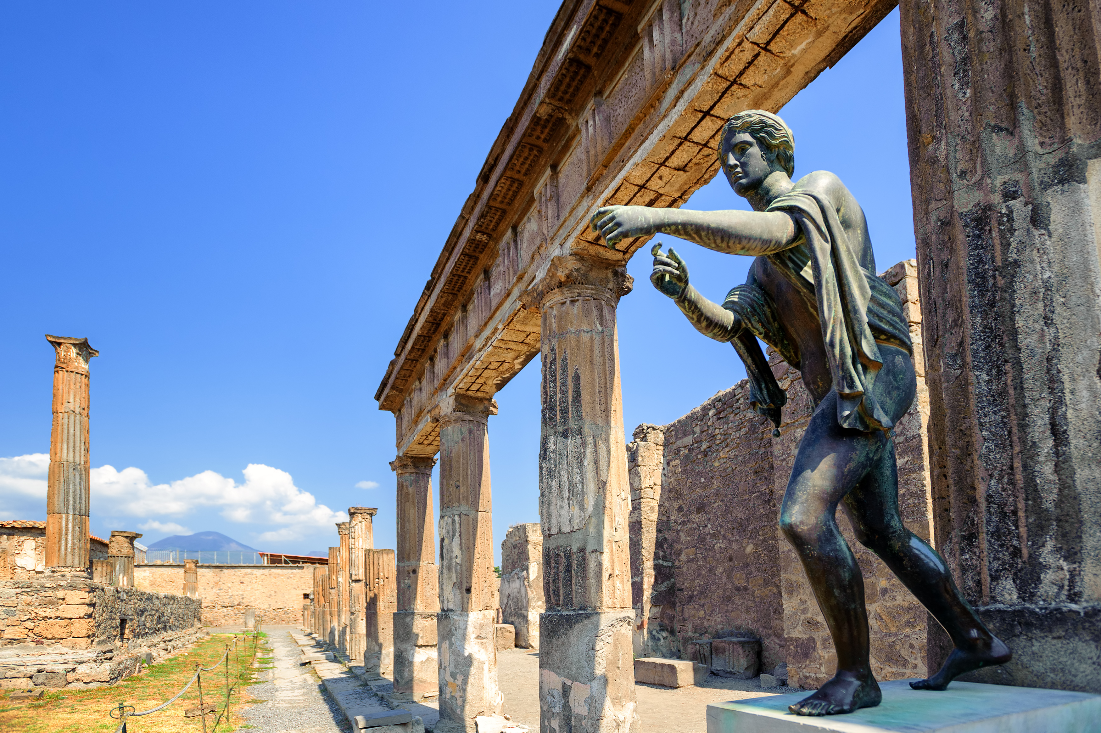 Apollo Statue In Pompeii, Naples, Italy