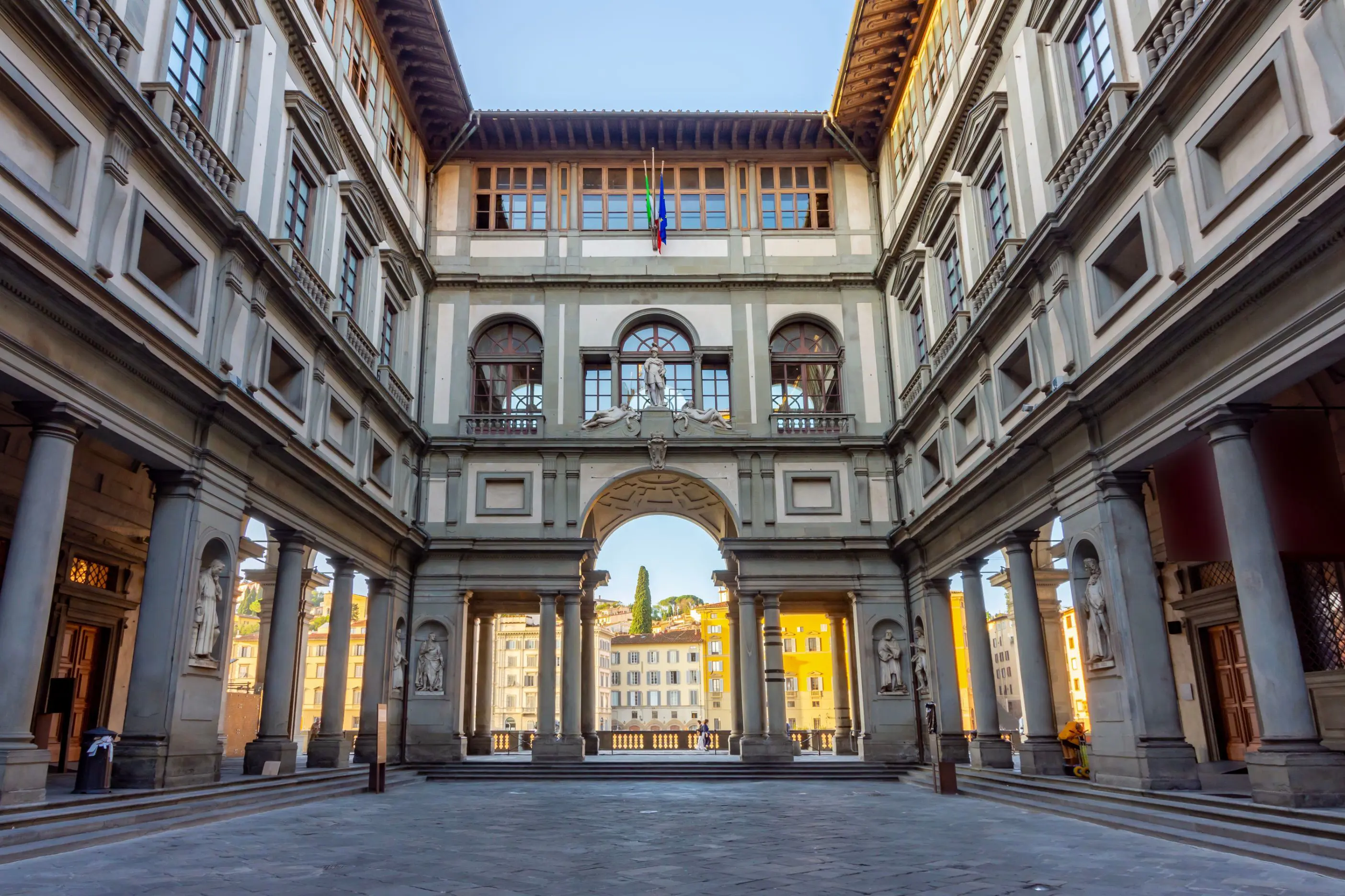 Shot of the Uffizi Gallery in Florence