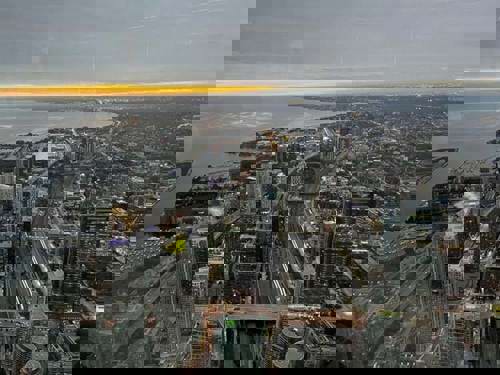 A phenomenal view from 447 metres above the city of Toronto.