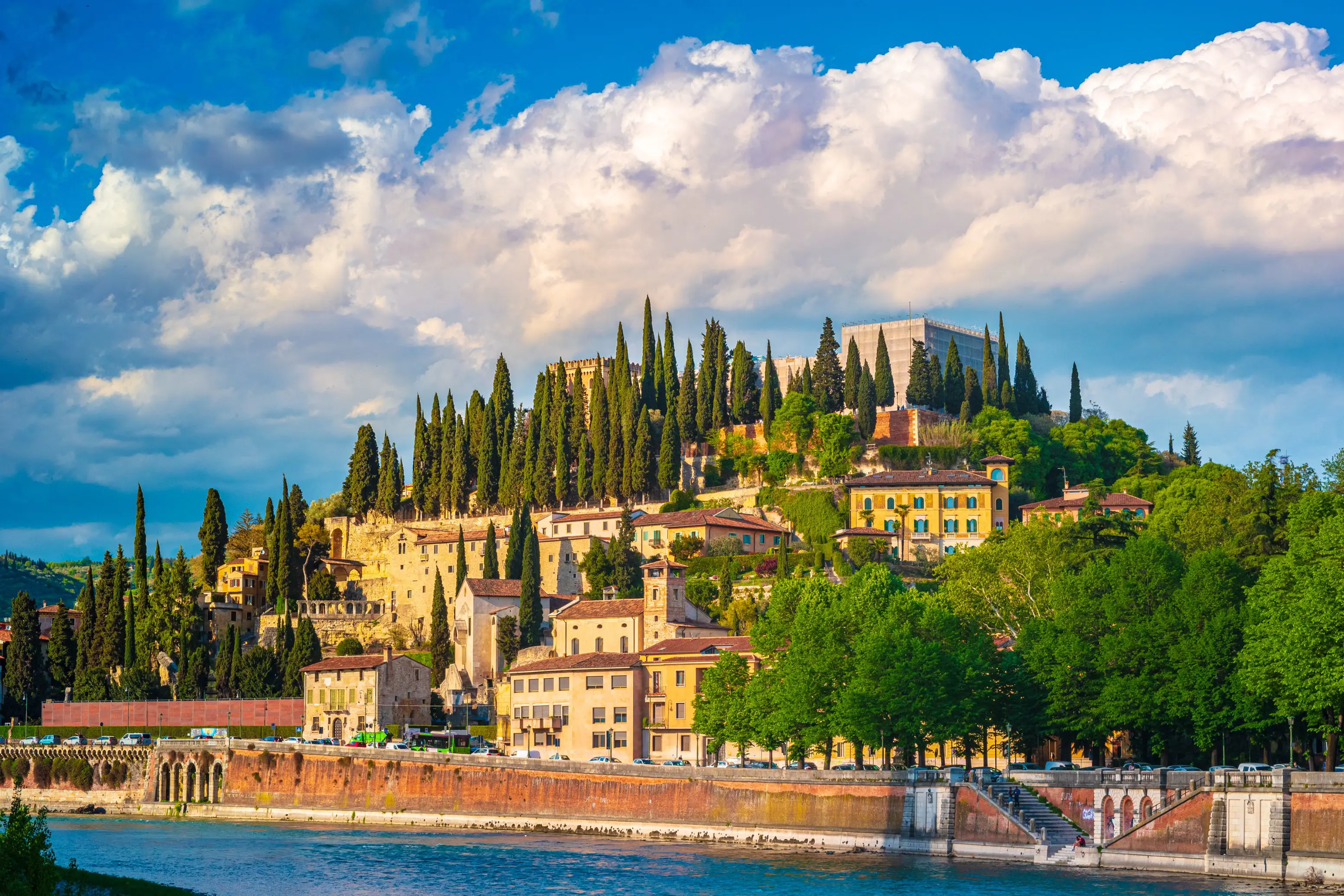 View Of Castle San Pietro Italy