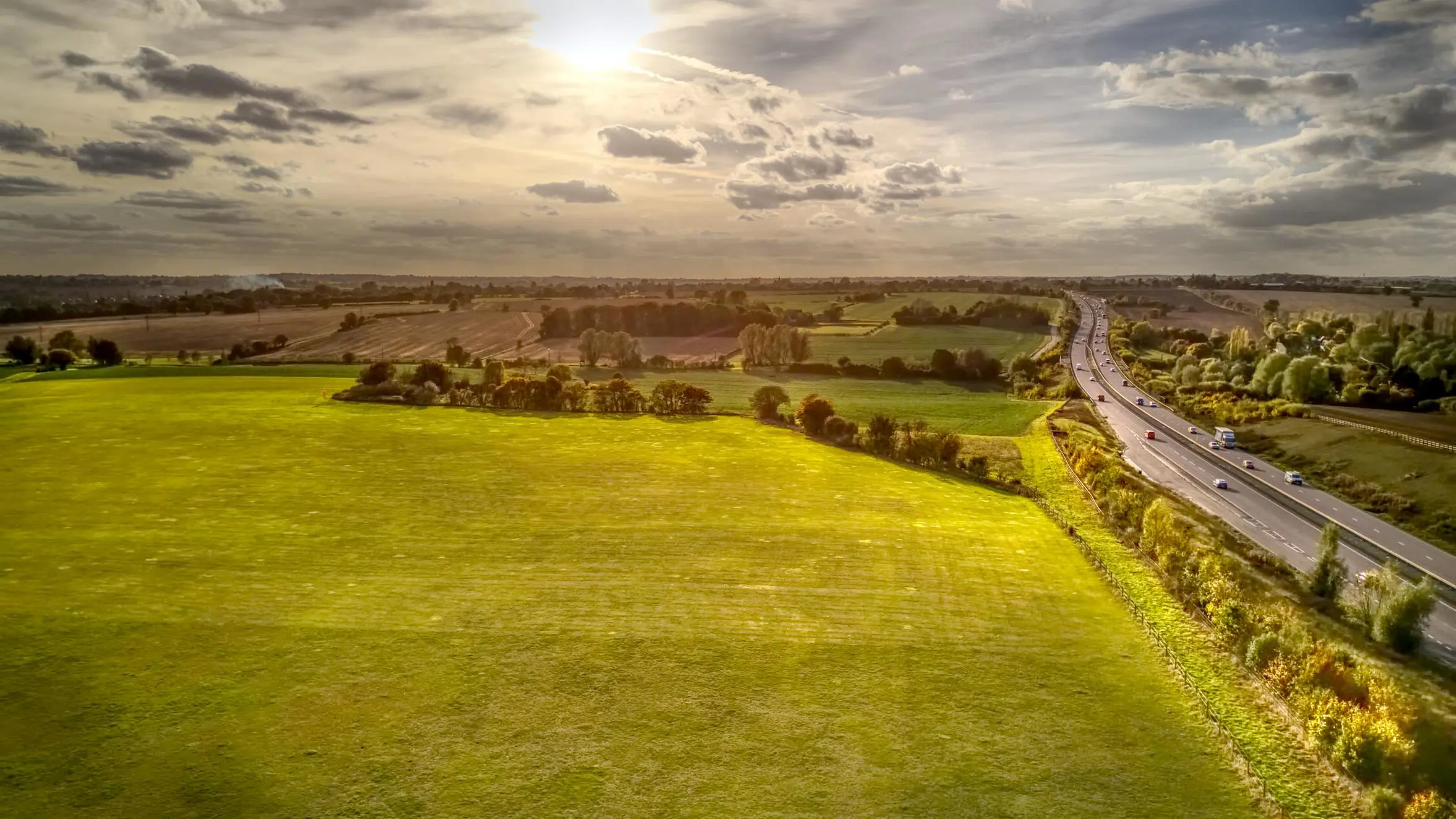 View towards Stansted Airport