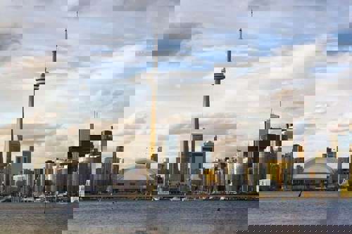 A shot of downtown Toronto's famous skyline.