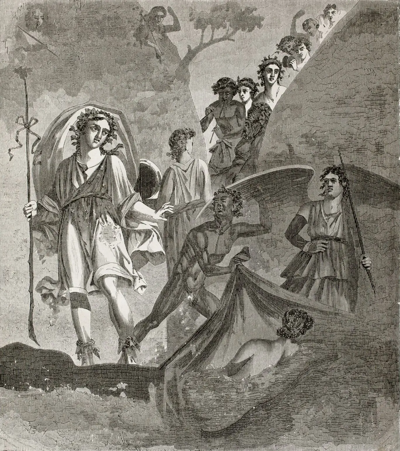 Ariadne fresco painting Pompeii