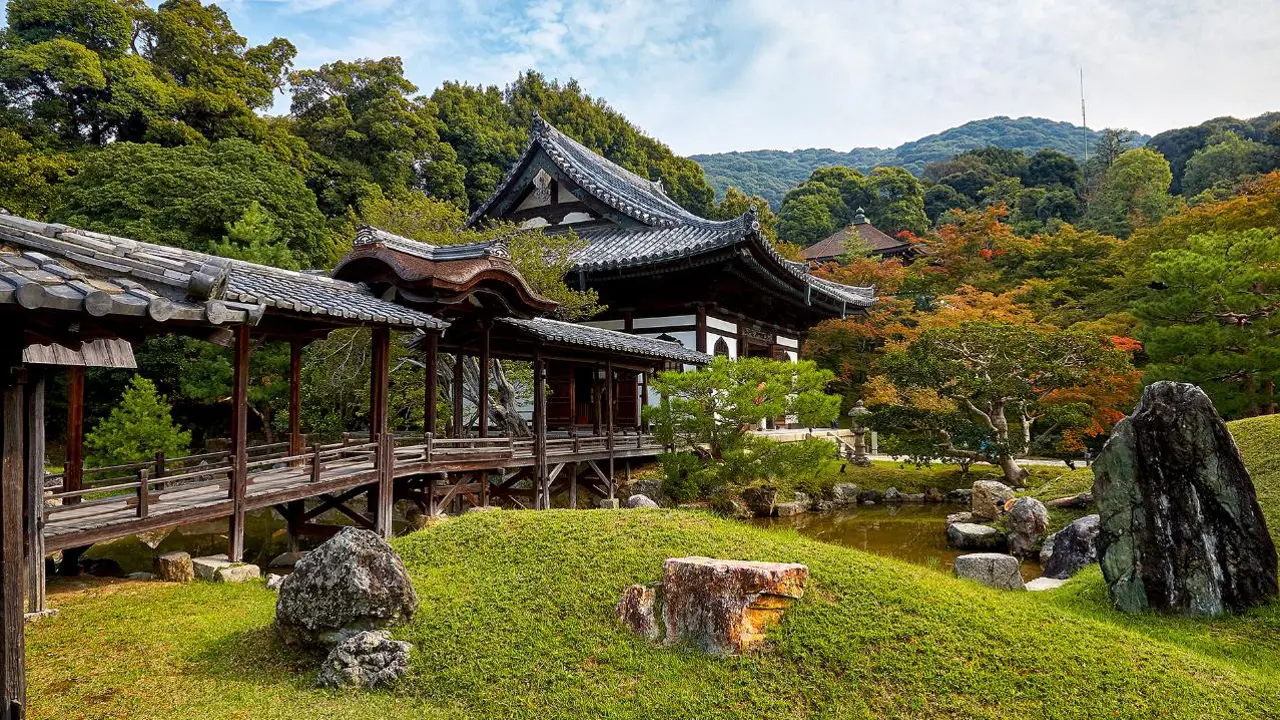 Kodaiji Temple in Kyoto, Japan, with traditional wooden architecture and peaceful Zen gardens
