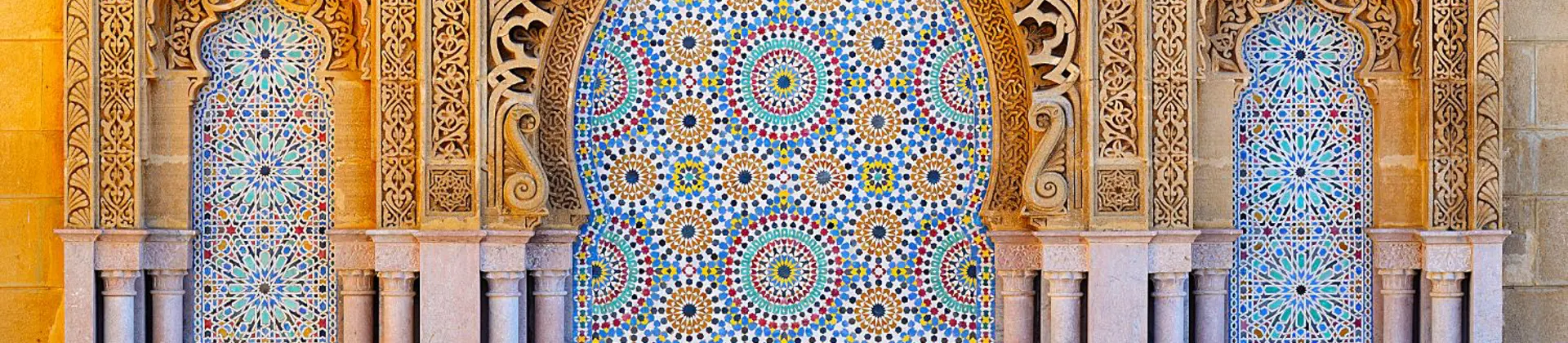 Decorated Fountain With Mosaic Tiles, Morocco