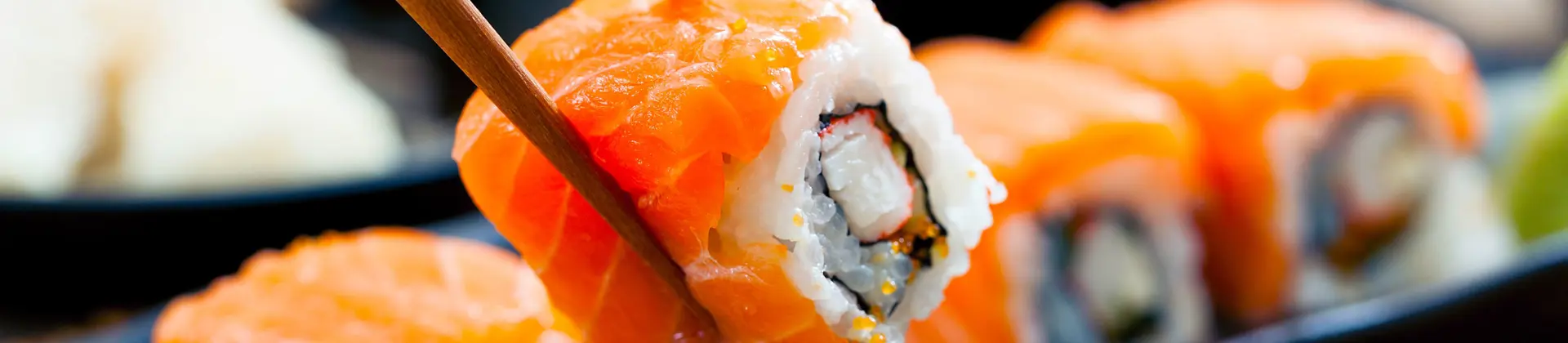 Salmon Sushi Rolls, Japanese Food