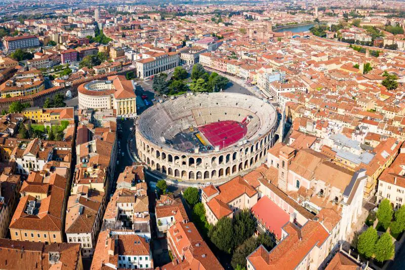 Ariel shot of The Verona Arena