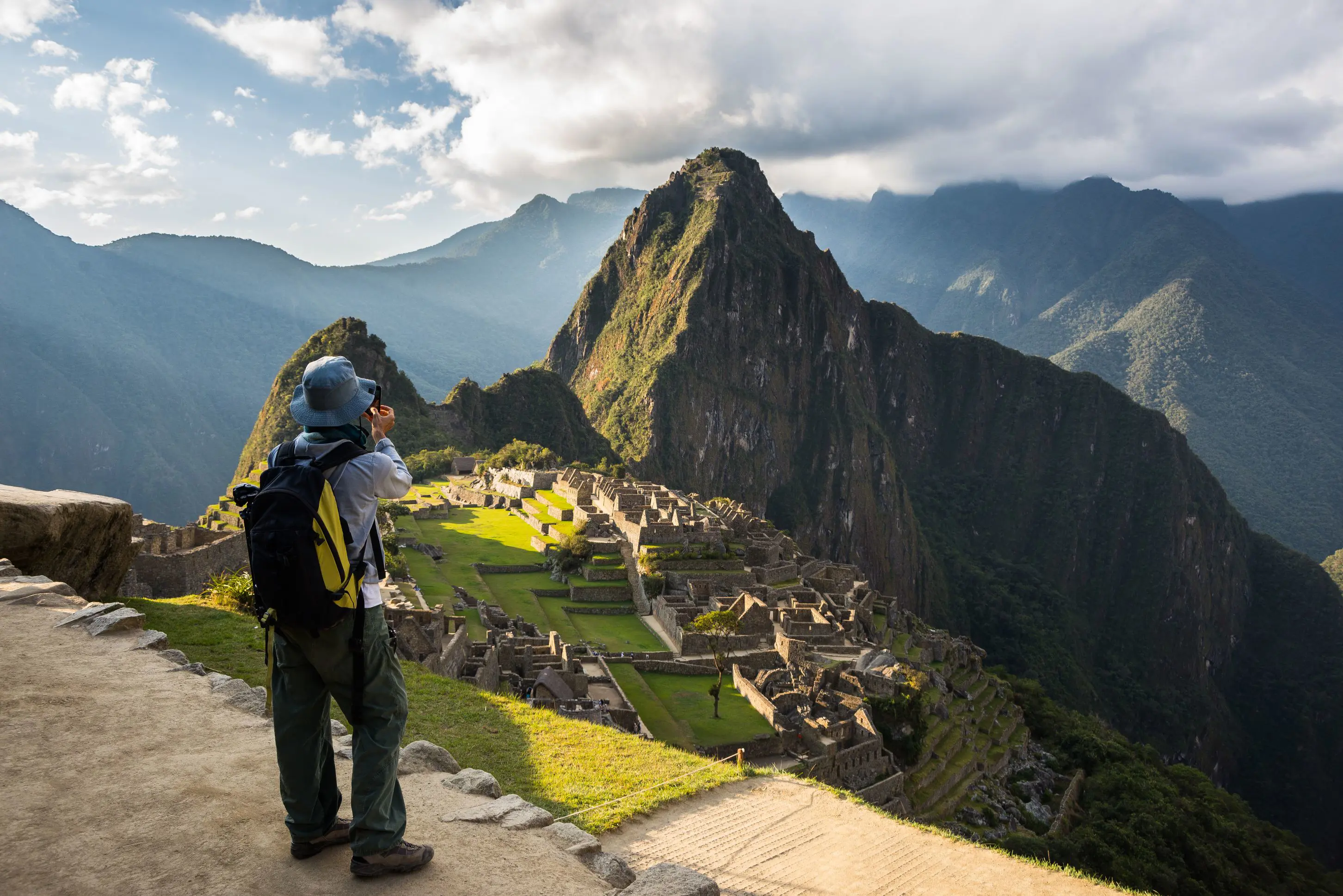 Hiker Snapping Machu Picchu