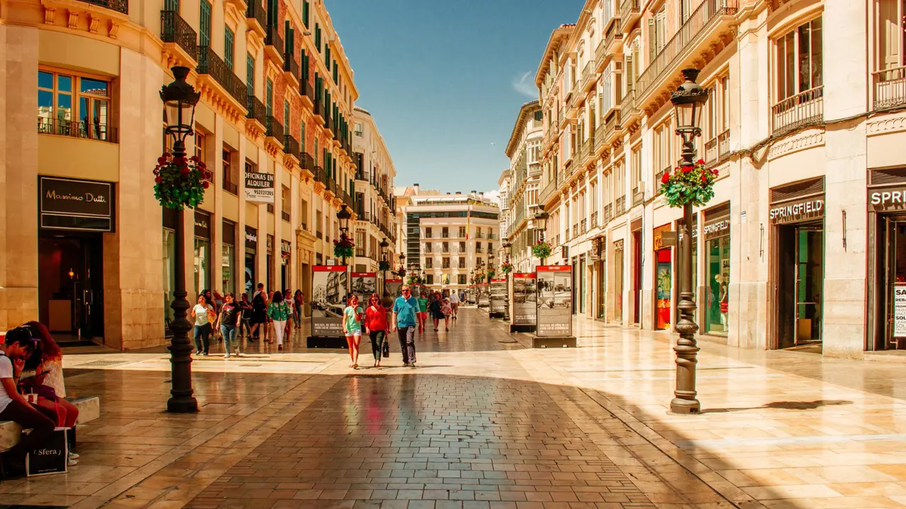 Street in Malaga, Andalucía